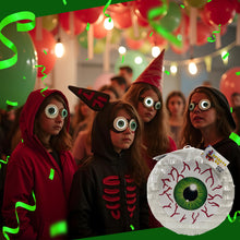 Load image into Gallery viewer, Eyeball Pinata, Spooky Green Eye Design, for Halloween Parties, Monster Themes and Horror Decorations, Fun and Unique Party Supply,16" Size