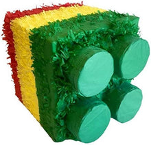 Load image into Gallery viewer, Multicolor Building Block Pinata Green Top
