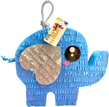 Load image into Gallery viewer, Blue Baby Elephant Pinata Great for Baby Shower First Birthday 1st Bday It's a Boy Baby Shower