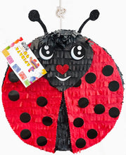 Load image into Gallery viewer, First Birthday Ladybug Pinata, Delightful Ladybug Themed Party Decoration for Love Bug Valentine's Day Celebrations