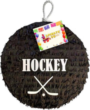 Load image into Gallery viewer, Hockey Puck Pinata, Score Big Fun with This Sporting Party Pinata, Perfect for Sports Theme Parties & Victory Celebrations