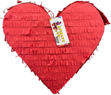 Load image into Gallery viewer, Red Heart Pinata, Wedding Supplies, Bridal Shower & Valentines Day Gift, Heart Pinata for Weddings & Anniversaries, 17 X 17 X 4 Inches