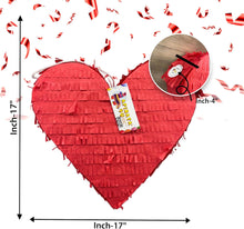 Load image into Gallery viewer, Red Heart Pinata, Wedding Supplies, Bridal Shower & Valentines Day Gift, Heart Pinata for Weddings & Anniversaries, 17 X 17 X 4 Inches
