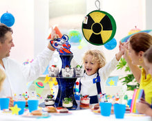 Load image into Gallery viewer, Science Piñata 16” Round Mad Scientist Themed Piñata Radiation Symbol Scientists Party Supplies Decoration