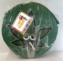 Load image into Gallery viewer, Green Hemp Leaf Piñata for Adults Happy 420 Party Decorations, Ideal for Bachelorette Celebrations - Unique Hemp Leaf Theme