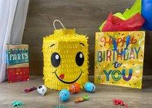 Load image into Gallery viewer, Building Block Themed Party Pinata, Vibrant Yellow Brick Design for a Fun-Filled Celebration