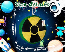 Load image into Gallery viewer, Science Piñata 16” Round Mad Scientist Themed Piñata Radiation Symbol Scientists Party Supplies Decoration