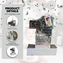 Load image into Gallery viewer, Silver Number 1 Pinata, Silver Theme Party Supplies, First Birthday Decoration, Kids 1st Birthday Celebration