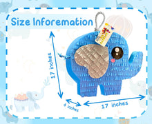 Load image into Gallery viewer, Blue Baby Elephant Pinata Great for Baby Shower First Birthday 1st Bday It's a Boy Baby Shower