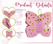 Load image into Gallery viewer, Large 17" Pink & Gold Butterfly Piñata Butterfly Theme Birthday Party Supplies Butterfly Decoration