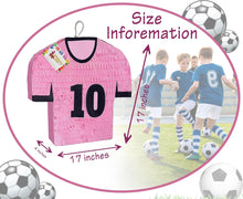 Load image into Gallery viewer, Soccer Jersey Pinata Pink Color 17” Argentina Soccer Player Team Birthday Party Supplies Decoration Teens Kids Futbol Champion