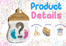 Load image into Gallery viewer, Gender Reveal Baby Bottle Pinata - Adorable Footprints Design for Your Gender Reveal Party, Unveil He or She with Exciting Decorations
