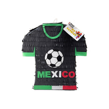 Load image into Gallery viewer, Mexico Soccer Football Jersey Pinata, Soccer Themed Party Decoration, Mexican Team Celebration Pinata, Soccer Birthday World Cup Party Decor