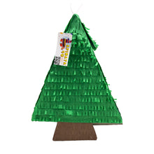 Load image into Gallery viewer, Christmas Tree Themed Pinata, Green and Brown Color Pinata, Holiday Party Celebration, Christmas Party Favor, Woodland Birthday Party Decor