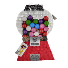 Load image into Gallery viewer, Gumball Machine Pinata, Candy Themed Birthday Party Pinata, Fun Party Decoration, Retro Candy Pinata, Game Party Favor, Kids Birthday Gift