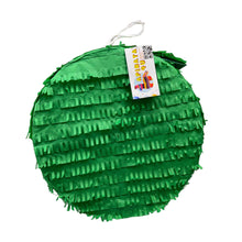 Load image into Gallery viewer, Round Green Pinata, Solid Color Circle Party Decor Baby Showers and Celebrations, Circle Themed Pinata for Fun Parties, Kids Birthday Decor