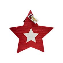 Load image into Gallery viewer, Red and White Star Pinata, American Flag Themed Birthday Party Decorations, Memorial Day, Independence Day, and 4th of July Party Supplies