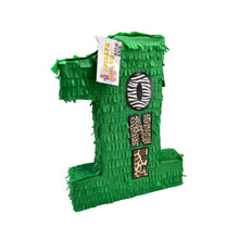 Load image into Gallery viewer, Safari Jungle Themed 1st Birthday Pinata, Animal Print Birthday Party, Perfect for Boys First Birthday Decoration, Wild Party Celebrations