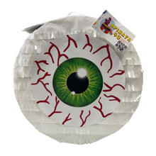 Load image into Gallery viewer, Eyeball Pinata, Spooky Green Eye Design, for Halloween Parties, Monster Themes and Horror Decorations, Fun and Unique Party Supply,16" Size