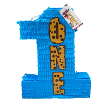 Load image into Gallery viewer, Blue Number One Themed Pinata, First Birthday Party Supplies, Decorative Party Pinata for Kids, Perfect Gift for Kids on First Birthday