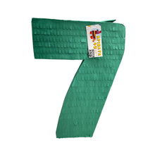 Load image into Gallery viewer, Number Seven Green Pinata, Perfect for Seventh Birthday Party Celebrations, Fun and Festive Decoration, Unique Party Supply, 20 Inch Size