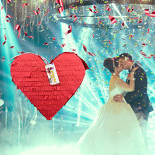 Load image into Gallery viewer, Red Heart Pinata, Wedding Party Supplies, Bridal Shower & Valentine's Day Gift, Love Theme Party Decor, Romantic Heart Pinata for Weddings