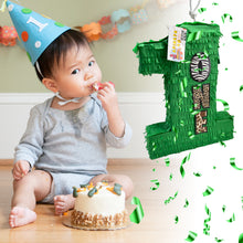 Load image into Gallery viewer, Safari Jungle Themed 1st Birthday Pinata, Animal Print Birthday Party, Perfect for Boys First Birthday Decoration, Wild Party Celebrations