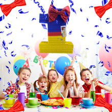 Load image into Gallery viewer, Number One Pinata with Bow, Multi Colors Number One Princess Themed Pinata, First Birthday Party Decoration, Gift for Kids on First Birthday