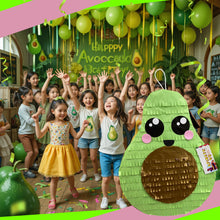 Load image into Gallery viewer, Avocado Themed Birthday Party Pinata, Fiesta Party Decorations, Tutti Frutti Party Favor, Gift for Kids & Avocado Lovers, Food Lovers Pinata
