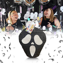 Load image into Gallery viewer, Black Skull Pinata, Fun Halloween Party Decor, Spooky Season Party Favor, Pinata for Halloween Themed Birthday, Kids Halloween Party Gift