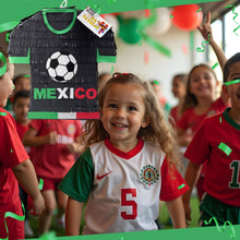 Load image into Gallery viewer, Mexico Soccer Football Jersey Pinata, Soccer Themed Party Decoration, Mexican Team Celebration Pinata, Soccer Birthday World Cup Party Decor