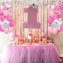 Load image into Gallery viewer, Pink Number 1 Pinata, Perfect 1st Birthday Party Celebrations, Baby Girls First Milestone, Decorative Party Game for Kids, Smash Cake Event