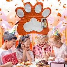 Load image into Gallery viewer, 17" Tall Puppy Paw Piñata with Gold Crown Puppy Themed Birthday Party Woof Woof Let's Party Princess Dog (Copy)