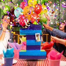 Load image into Gallery viewer, Number One Pinata for Kids, Multicolored Party Supply, Number One Themed Pinata, First Birthday Party Decor, Gift for Kids on First Birthday
