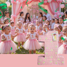 Load image into Gallery viewer, Pink Number 1 Pinata for Kids, First Birthday Party Supply, Handmade Pinata for One Year Old, 1st Birthday Decor, Kids Birthday Party Gift