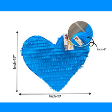 Load image into Gallery viewer, Heart Themed Valentine's Day Pinata, Blank Blue Heart Pinata for Anniversaries, Love Themed Party Decor, Valentine's Day Gift for Girlfriend