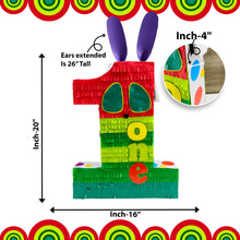 Load image into Gallery viewer, Number One Pinata, Multi Colors Caterpillar Themed Number One Pinata for First Birthday Party Decoration, Gift for Kids & Caterpillar Lovers