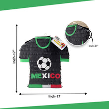 Load image into Gallery viewer, Mexico Soccer Football Jersey Pinata, Soccer Themed Party Decoration, Mexican Team Celebration Pinata, Soccer Birthday World Cup Party Decor