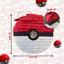 Load image into Gallery viewer, Red and White Ball Pinata, Perfect for Poke Ball Themed Parties, Kids Birthday Celebrations, Fun and Colorful Party Decor, Ready to Ship
