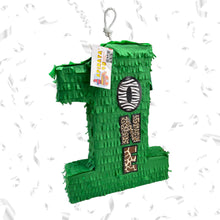 Load image into Gallery viewer, Safari Jungle Themed 1st Birthday Pinata, Animal Print Birthday Party, Perfect for Boys First Birthday Decoration, Wild Party Celebrations