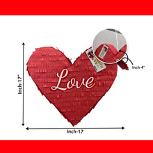 Load image into Gallery viewer, Red Heart Love Pinata, Perfect for Valentine's Day, Weddings and Anniversaries, Ideal for Love Theme Parties, Romantic Party, Ready to Ship