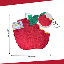 Load image into Gallery viewer, Red Apple Pinata with Glitter Leaf, Ideal for Back to School Parties, Teacher Appreciation and Fall Harvest Celebration Decor, gift for kids