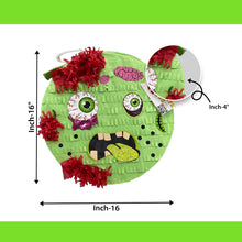 Load image into Gallery viewer, Zombie Themed Party Pinata in Red and Green Color, Zombie Birthday Decor and Supplies, Party Favor, Perfect for Kids Halloween Parties