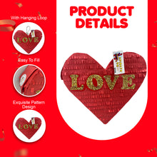 Load image into Gallery viewer, Red Heart Valentines Day Pinata, Love Theme Party Decoration, Valentine's Day Heart Pinata Gift for Girlfriend, Perfect Gift for Anniversary
