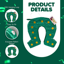 Load image into Gallery viewer, St. Patrick's Horseshoe Green Color Pinata with Shamrock Accents Clover Shamrock Lucky Theme, Green Irish Party Gift, Birthday Celebrations