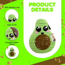 Load image into Gallery viewer, Avocado Themed Birthday Party Pinata, Fiesta Party Decorations, Tutti Frutti Party Favor, Gift for Kids & Avocado Lovers, Food Lovers Pinata