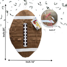 Load image into Gallery viewer, Large Brown Football Pinata, Sports Themed Birthday Party Supplies, Personalized Football Pinata, Football Fans, Ready to Ship Party Decor
