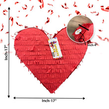 Load image into Gallery viewer, Red Heart Pinata, Wedding Party Supplies, Bridal Shower & Valentine's Day Gift, Love Theme Party Decor, Romantic Heart Pinata for Weddings