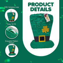 Load image into Gallery viewer, Ready to Ship St. Patrick's Day Pinata Green Hat, Green Irish Party Decoration Gift, Birthday Celebrations, Green Lucky Shamrock Themed