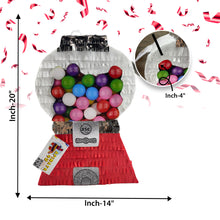 Load image into Gallery viewer, Gumball Machine Pinata, Candy Themed Birthday Party Pinata, Fun Party Decoration, Retro Candy Pinata, Game Party Favor, Kids Birthday Gift